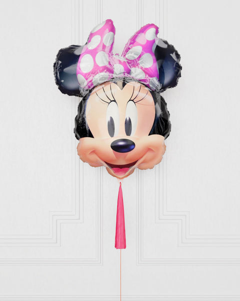 Minnie Mouse Supershape Balloon with Tassel, Helium Inflated