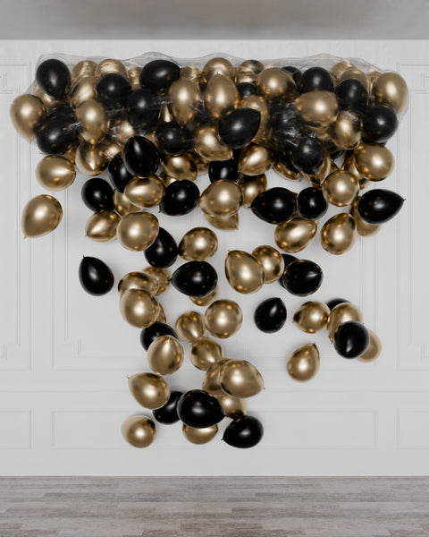 New Year's Eve Balloon Drop, Black and Gold Balloon
