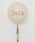 New Year's Eve Cashmere and Gold Jumbo Balloon with Tassels, close-up image