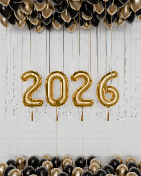 New Years Eve 2026 Balloon Package - Black and Gold