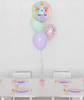 Pastel Unicorn Confetti Foil Balloon Bouquet, 4 Balloons from Balloon Expert
