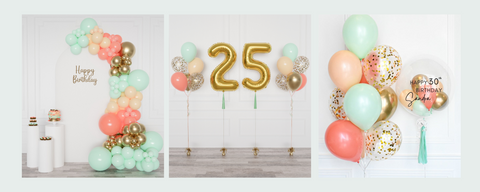 Peach and Mint balloon bouquet collection for desktop