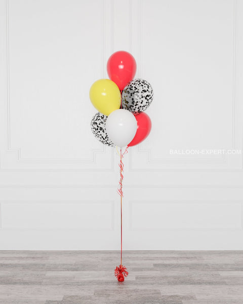 Pokemon Confetti Balloon Bouquet, 7 Balloons, helium inflated, full image