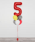 Pokemon Number Confetti Balloon Bouquet, 7 Balloons, full image, sold by Balloon Expert
