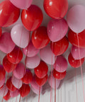 Red and Pink Balloon Ceiling, Helium inflated