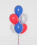 Spider-Man Confetti Balloon Bouquet, 7 Balloons, Helium Inflated