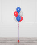 Spider-Man Confetti Balloon Bouquet, 7 Balloons, Helium Inflated, Full Image
