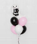 Spooky Cute Ghost Balloon Bouquet, 7 Balloons, close up image