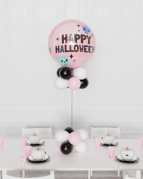 Spooky Cute "Happy Halloween" Orbz Balloon Centerpiece