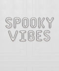 Halloween - "Spooky Vibes" Small Foil Letter Balloons, air-inflated, closeup image