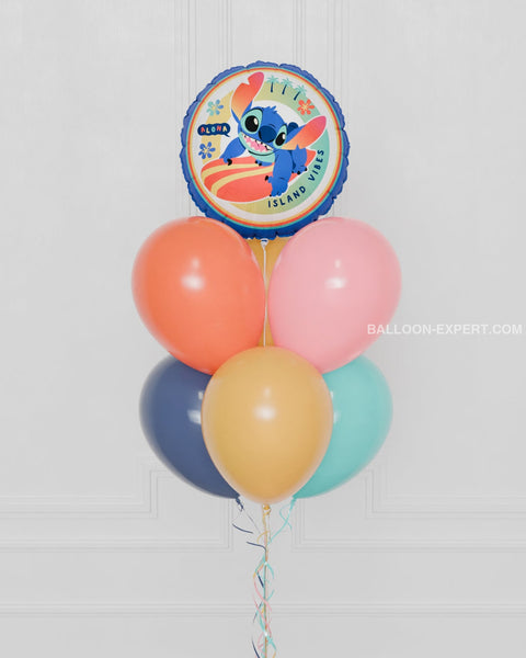 Stitch Foil Balloon Bouquet, 7 Balloons