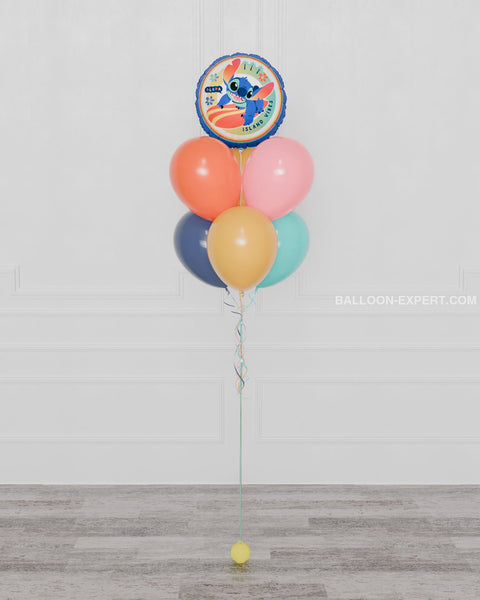 Stitch Foil Balloon Bouquet, 7 Balloons