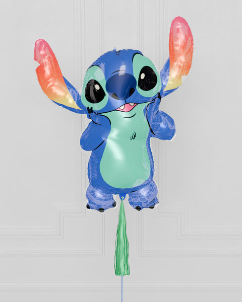 Stitch Supershape Balloon with Tassel, Helium Inflated