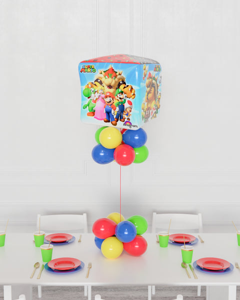 Super Mario Bros Cubez Balloon Centerpiece from Balloon Expert