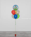 Super Mario Bros Foil Confetti Balloon Bouquet, 7 balloons