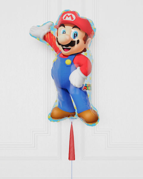 Super Mario Bros Supershape Balloon with Tassel, Helium Inflated