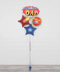 Superhero Foil Balloon Bouquet, 4 Balloons, Full image