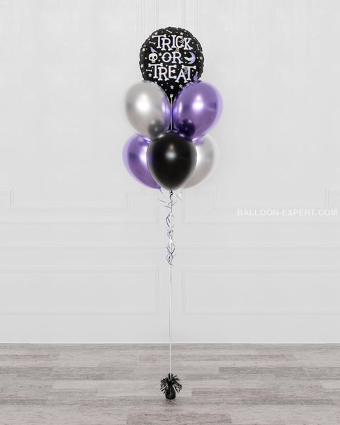 Trick or Treat Balloon Bouquet, 7 Balloons, helium inflated