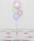 Unicorn Confetti Foil Balloon Bouquet, 4 Balloons from Balloon Expert