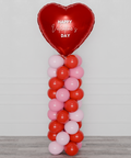 Valentine's Day Balloon Column IN Red and Pink Colors