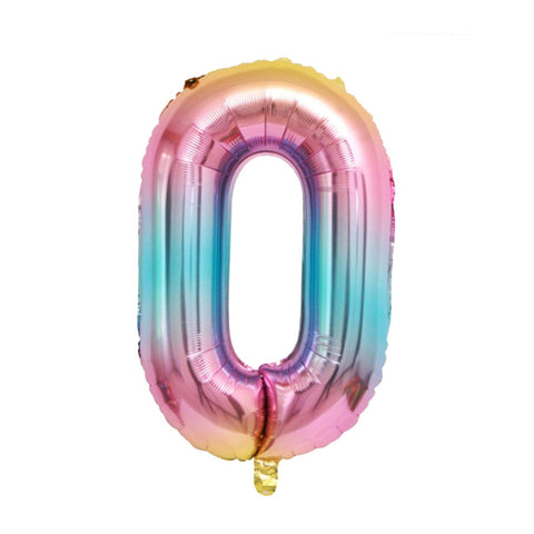 Ballon numéroté pastel ombré, 34 pouces