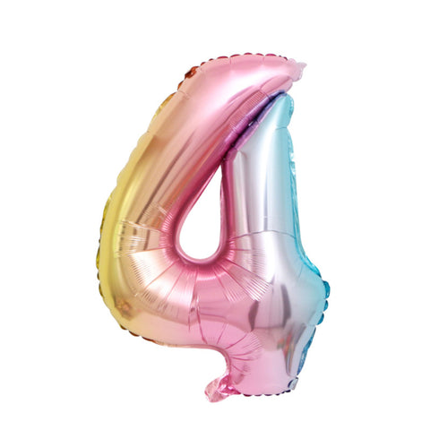 Ballon numéroté pastel ombré, 34 pouces