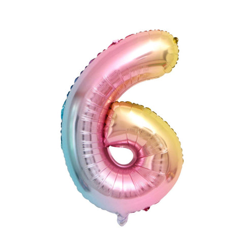 Ballon numéroté pastel ombré, 34 pouces