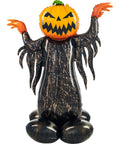 Halloween Pumpkin Head Ghost Air-Filled Standing Airloonz Foil Balloon, sold individually