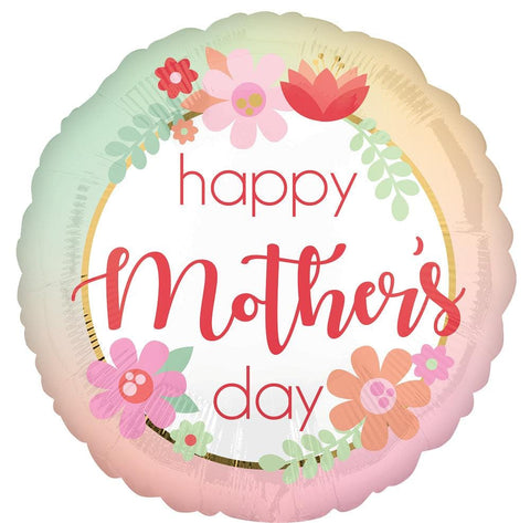 "Happy Mother's Day" Foil Balloon, 18 in, Floral