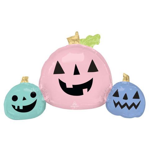 Pastel Pumpkins Supershape Balloon, 35 Inches, sold individually