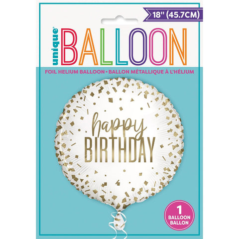 Buy Balloons Gold Confetti Birthday Foil Balloon, 18 Inches sold at Balloon Expert