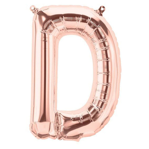 Buy Balloons Rose Gold Letter D Foil Balloon, 16 Inches sold at Balloon Expert