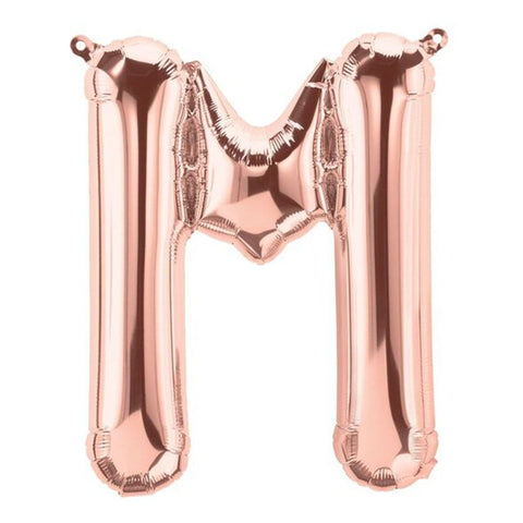 Buy Balloons Rose Gold Letter M Foil Balloon, 16 Inches sold at Balloon Expert