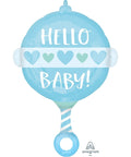 Buy Balloons Baby Boy Rattle Toy Balloon, 18 Inches sold at Balloon Expert