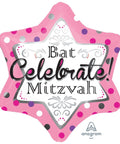 Buy Balloons Pink Bat Mitzvah Foil Balloon, 18 Inches sold at Balloon Expert