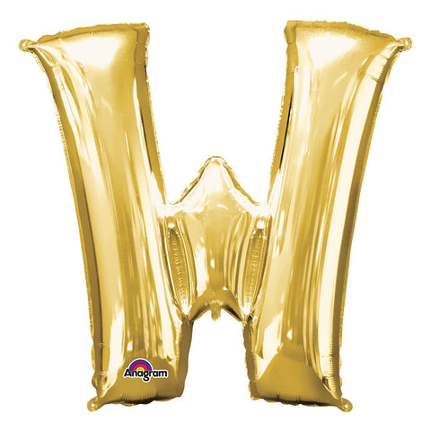 Buy Balloons Gold Letter W Foil Balloon, 32 Inches sold at Balloon Expert