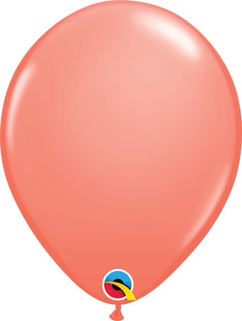 12" Coral Latex Balloon, Helium Inflated from Balloon Expert