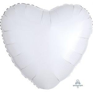 Buy Balloons White Heart Foil Balloon, 18 Inches sold at Balloon Expert
