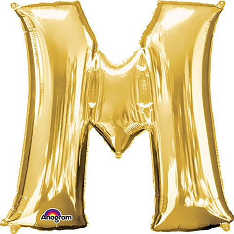 Buy Balloons Gold Letter M Foil Balloon, 32 Inches sold at Balloon Expert