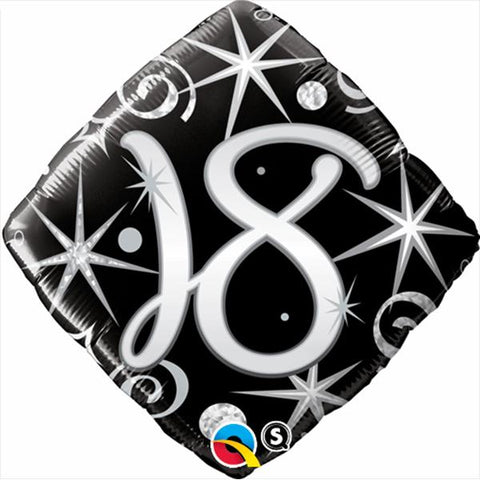 Buy Balloons 18th Elegant Sparkles & Swirls Foil Balloon, 18 Inches sold at Balloon Expert