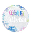 Buy Balloons HD Bubble Balloon, Birthday Snowflakes, 20 Inches sold at Balloon Expert