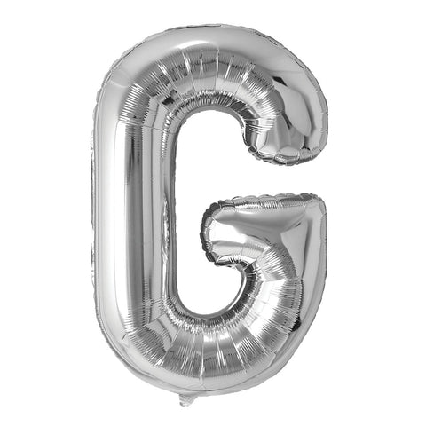 Buy Balloons Silver Letter G Foil Balloon, 34 Inches sold at Balloon Expert
