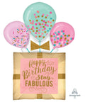 Buy Balloons Happy Birthday Stay Fabulous Supershape Balloon sold at Balloon Expert