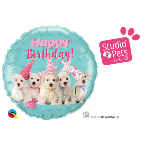 Buy Balloons Happy Birthday Dogs Foil Balloon, 18 Inches sold at Balloon Expert