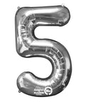 Buy Balloons Silver Number 5 Foil Balloon, 34 Inches sold at Balloon Expert