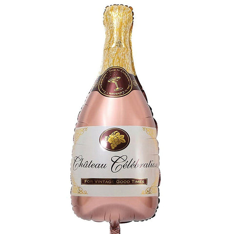 Buy Balloons Rosegold Champagne Bottle Supershape Foil Balloon sold at Balloon Expert