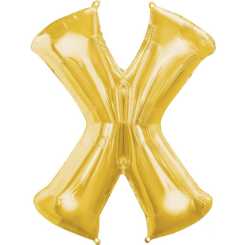 Buy Balloons Gold Letter X Foil Balloon, 32 Inches sold at Balloon Expert