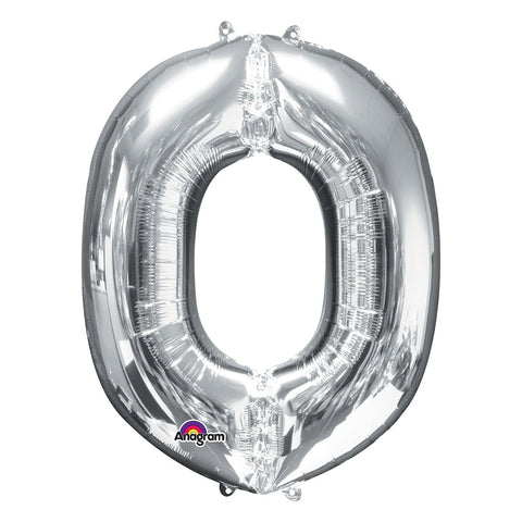 Buy Balloons Silver Letter O Foil Balloon, 16 Inches sold at Balloon Expert