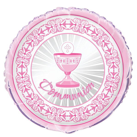 Buy Religious Pink Radiant Cross - Balloon Communion 18 In. sold at Balloon Expert
