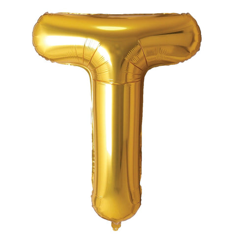 Buy Balloons Gold Letter T Foil Balloon, 34 Inches sold at Balloon Expert